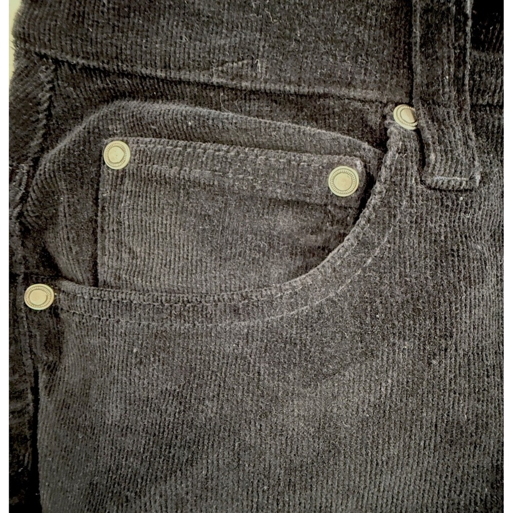 LA Blues Womens Corduroy Pants Vintage Cords 8 Black Fairy Grunge Goth‎ Witchy - Picture 2 of 6